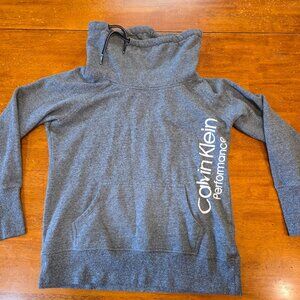 Calvin Klein Performance Sweater Sweatshirt Women's Size M Gray with White Logo